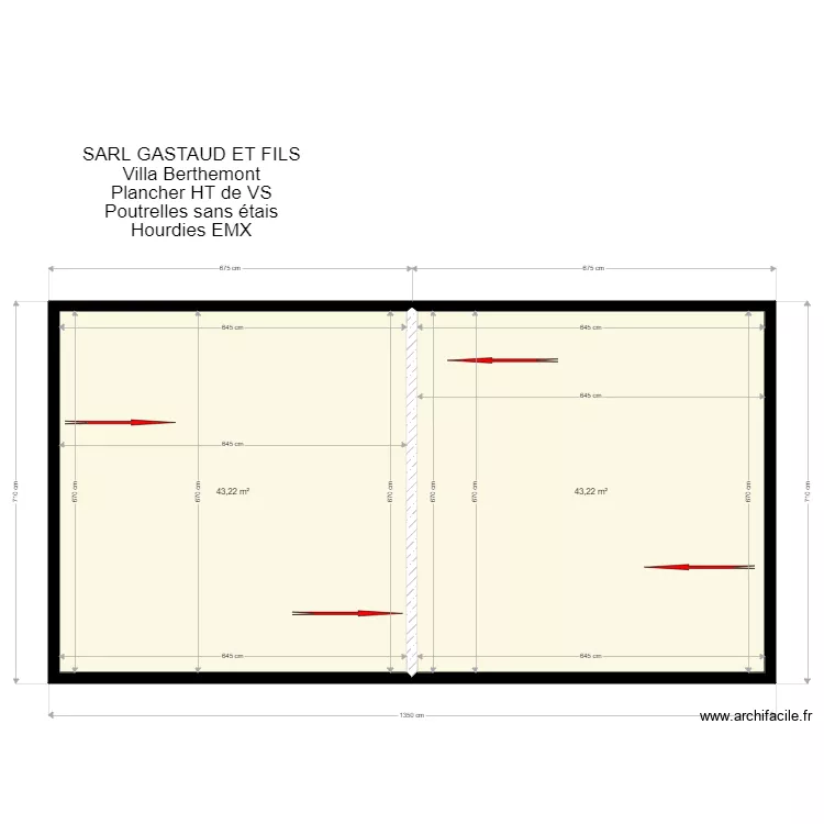SARL Gastaud villa Berthemeont. Plan de SARL Gastaud villa Berthemeont. Plan de
