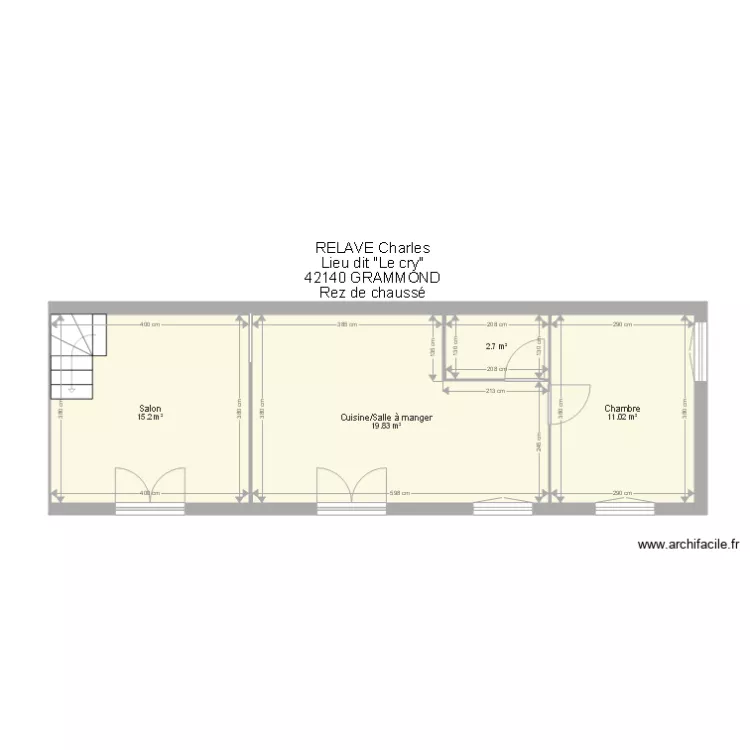 RELAVE Charles. Plan de 