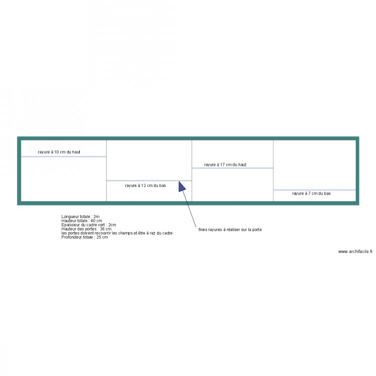 Meuble boutique 2m longueur. Plan de 0 pièce et 0 m2