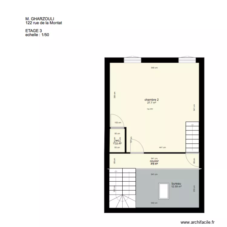 GHARZOULI ETAGE 3. Plan de GHARZOULI ETAGE 3. Plan de