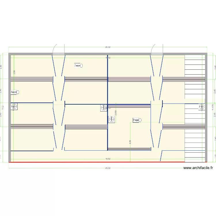 collot charpente avec am&eacute;nagement. Plan de 