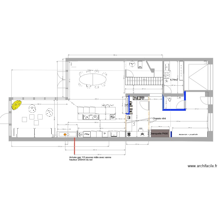 107version 5 plan rdc agencement eau gaz cuisine version 3. Plan de 0 pièce et 0 m2