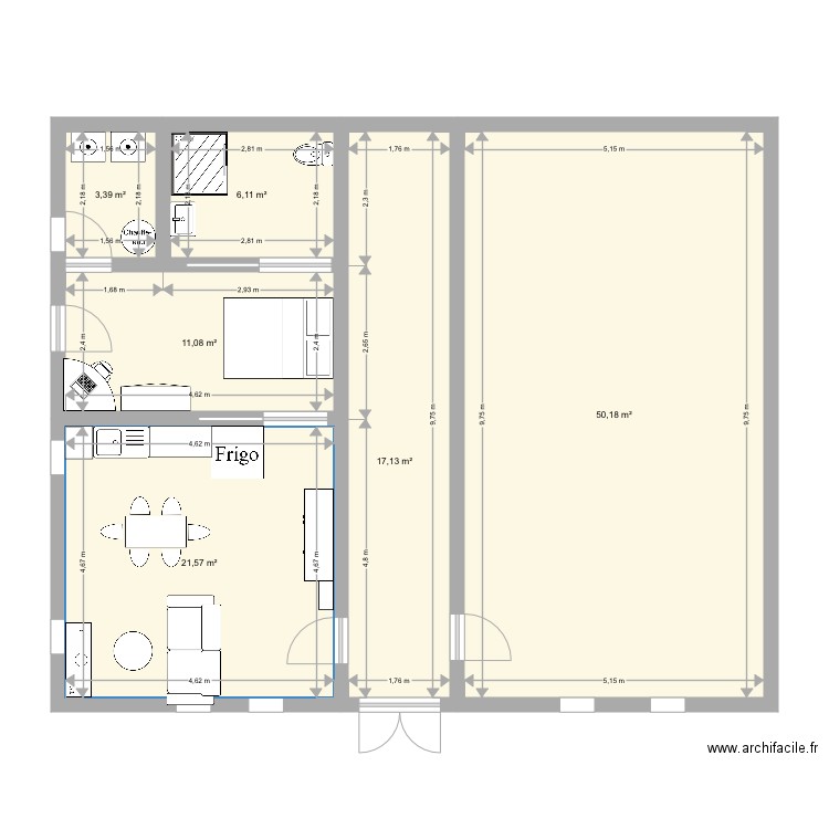 Plan rdc immeuble blvd pasteur . Plan de 0 pièce et 0 m2