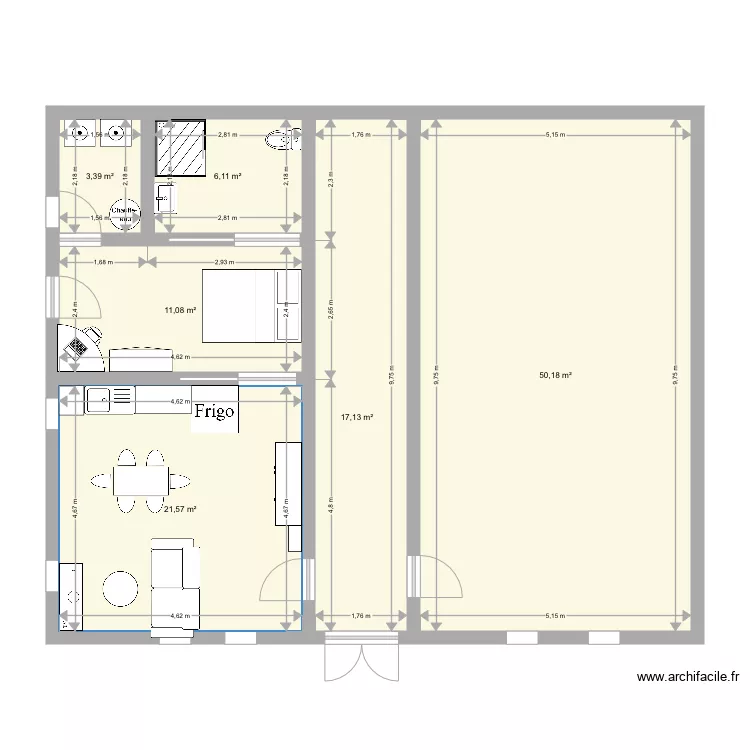 Plan rdc immeuble blvd pasteur . Plan de 