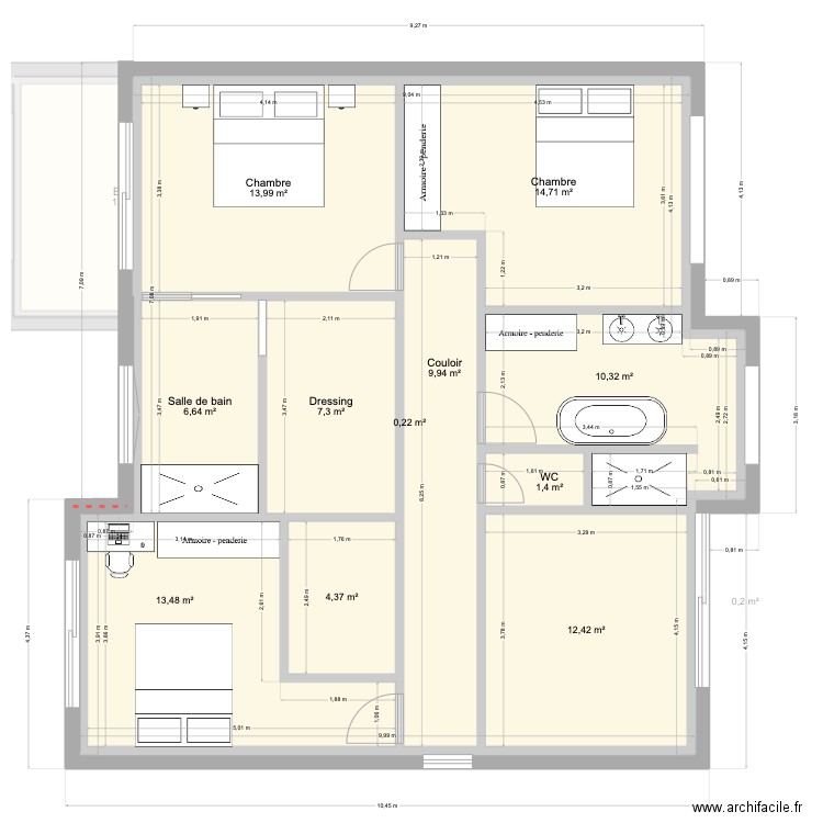 Maison Aristide. Plan de 31 pièces et 512 m2
