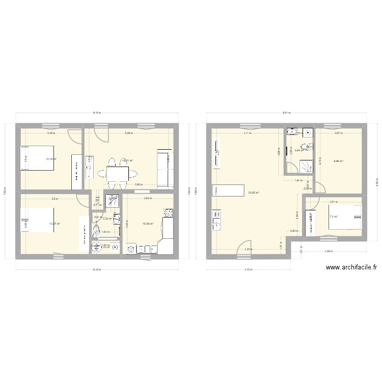 15 gazelles rdc. Plan de 10 pièces et 113 m2