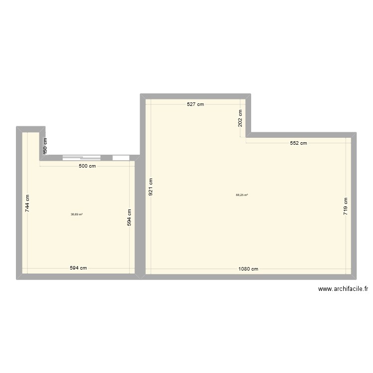 Essai raté extension. Plan de 0 pièce et 0 m2