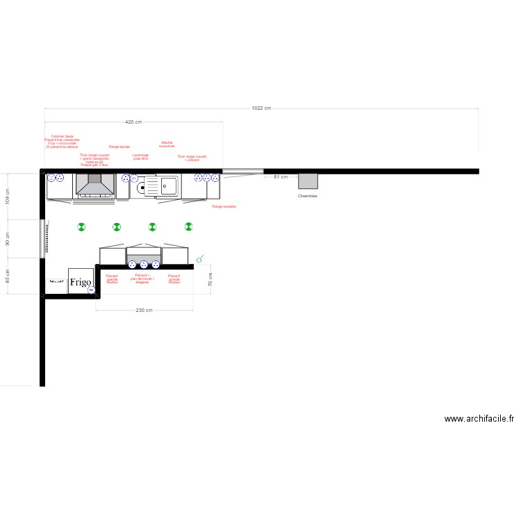 Proposition cuisine Stéphanie. Plan de 0 pièce et 0 m2