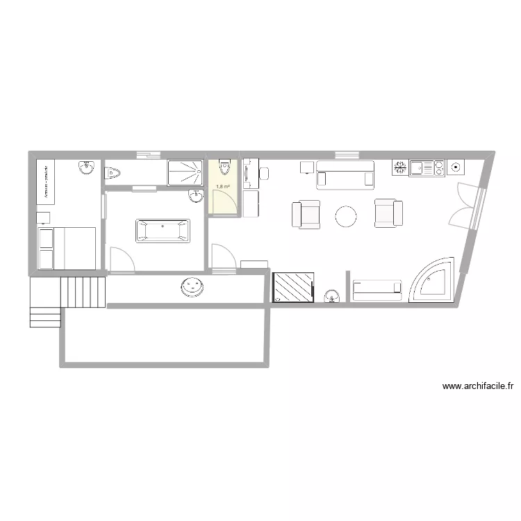 Mezzanine Vichy massage. Plan de Mezzanine Vichy massage. Plan de