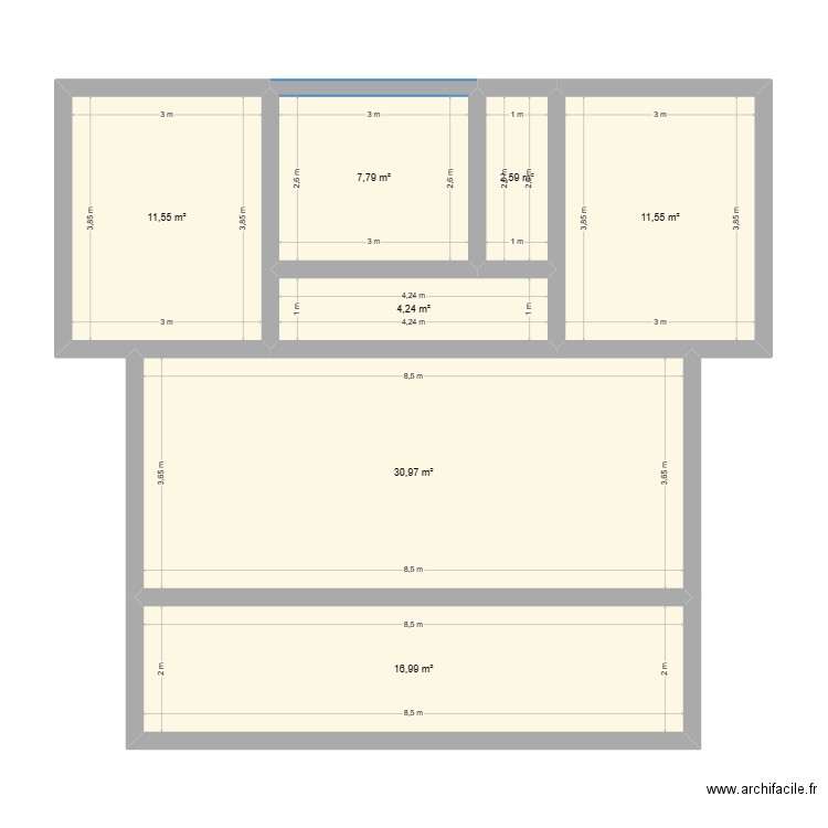 Maison Luidgi 3. Plan de 7 pièces et 86 m2