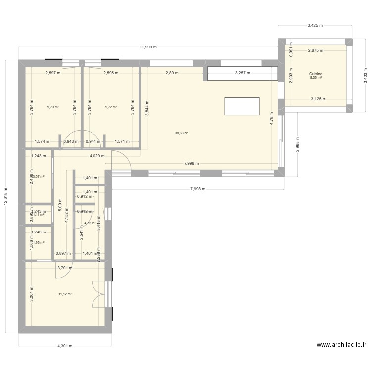 Plan extension . Plan de 0 pièce et 0 m2