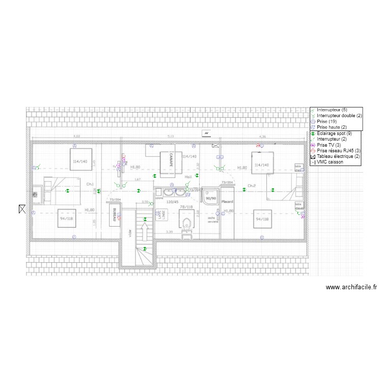 etage. Plan de 0 pièce et 0 m2