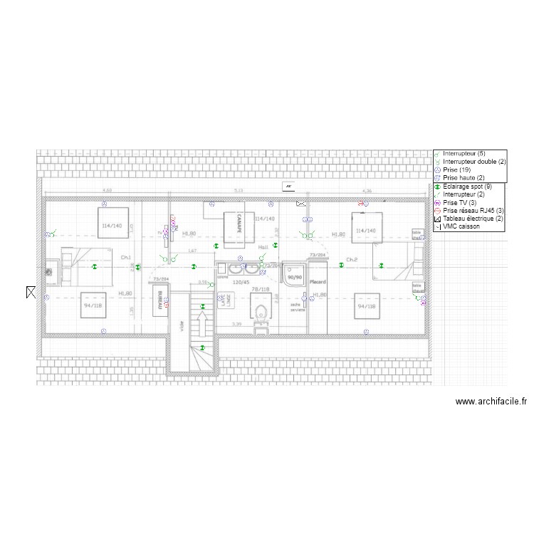 etage. Plan de 0 pièce et 0 m2