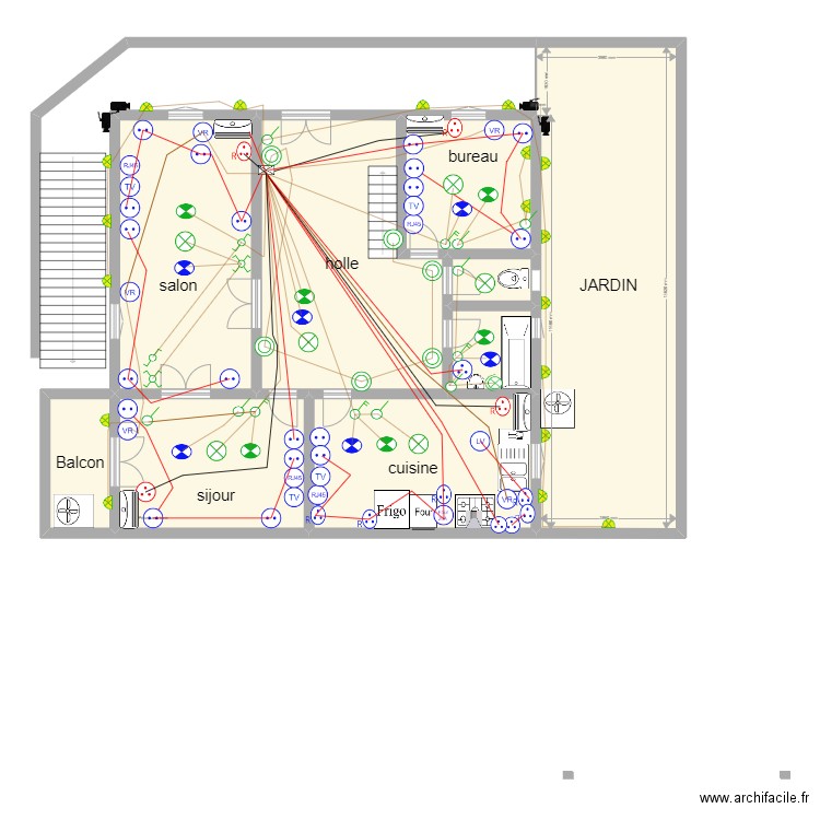 GALMA R.D.CH.N1FINI 2. Plan de 9 pièces et 185 m2