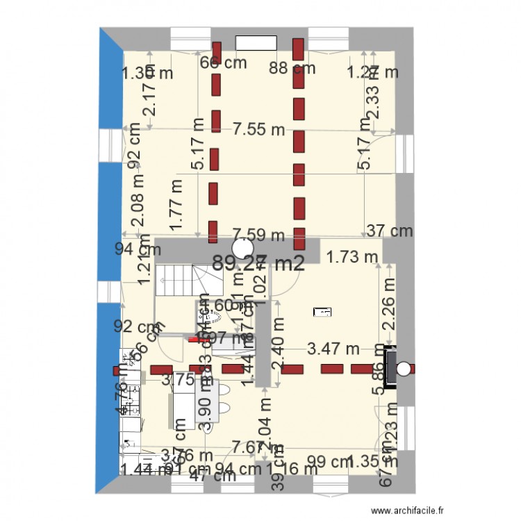 rdc ouvertures maçon meubles. Plan de 0 pièce et 0 m2