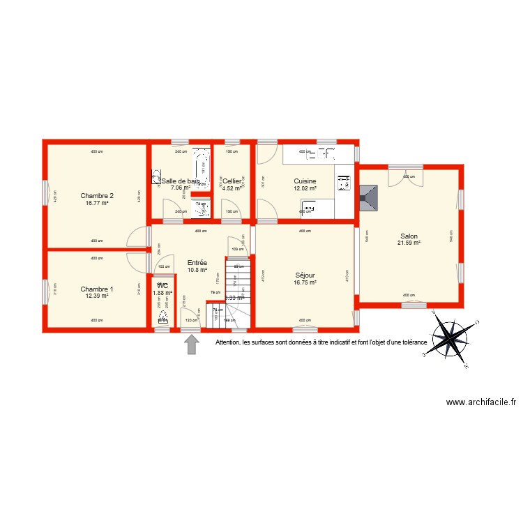 BI 5295 RDC côté. Plan de 0 pièce et 0 m2