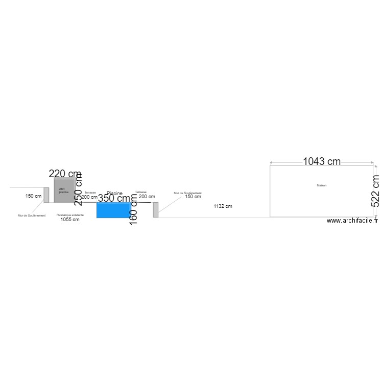 Plan de coupe piscine. Plan de 0 pièce et 0 m2