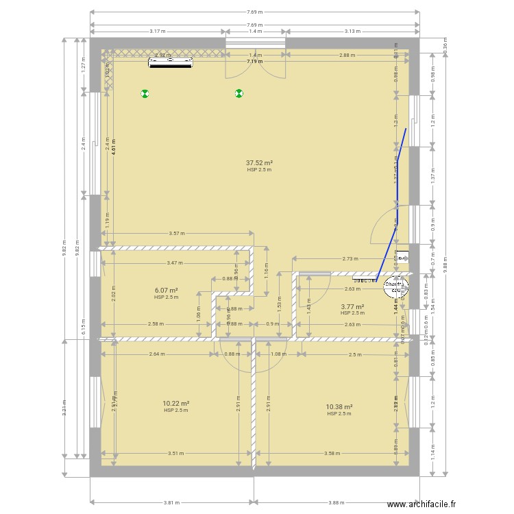 Monte 1. Plan de 0 pièce et 0 m2