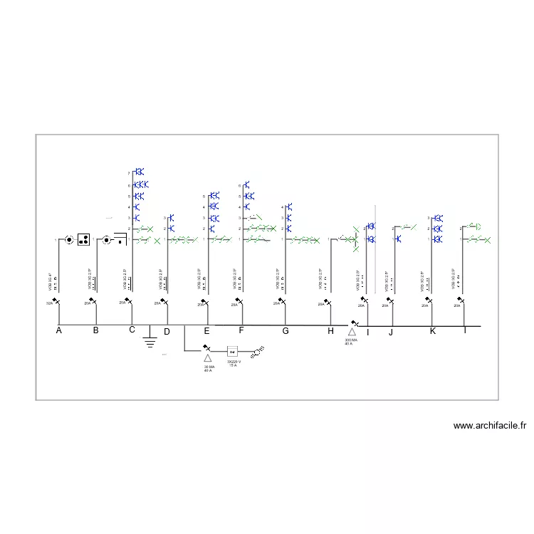 schema unifilaire st philomene. Plan de 