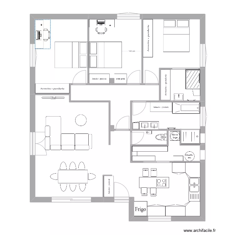 Eaunes projet&eacute; . Plan de 