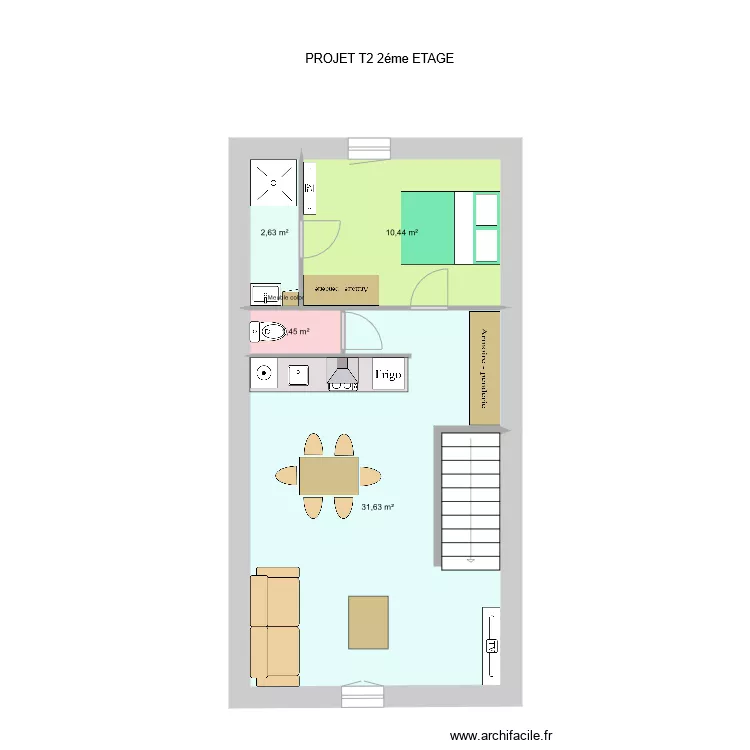 PROJET T2 &eacute;me &eacute;tage. Plan de 