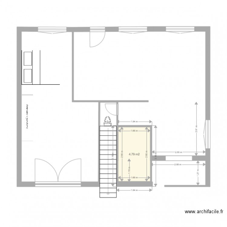 rez de jardin 3. Plan de 0 pièce et 0 m2