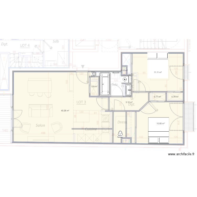 Plan A. Plan de 0 pièce et 0 m2