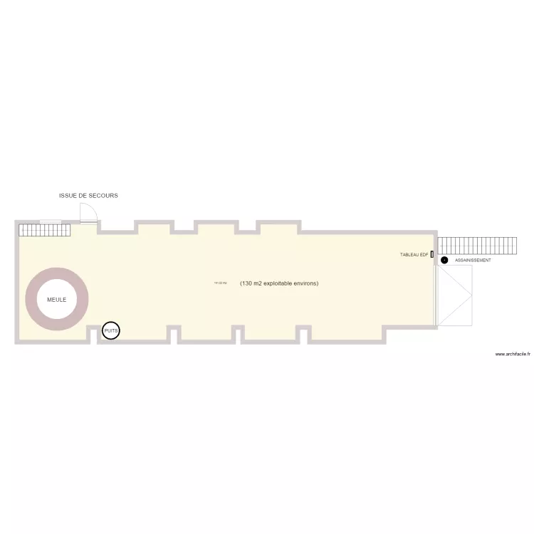 Ancien Moulin &agrave; Huile R&eacute;publique. Plan de 