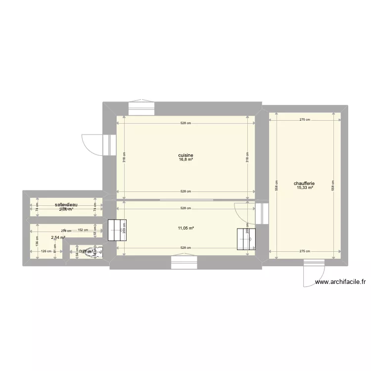 sous sol - mal ct&eacute;. Plan de 