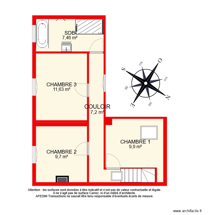 BI 7551 ETAGE PASCAL. Plan de 0 pièce et 0 m2