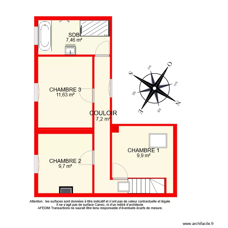 BI 7551 ETAGE PASCAL. Plan de 