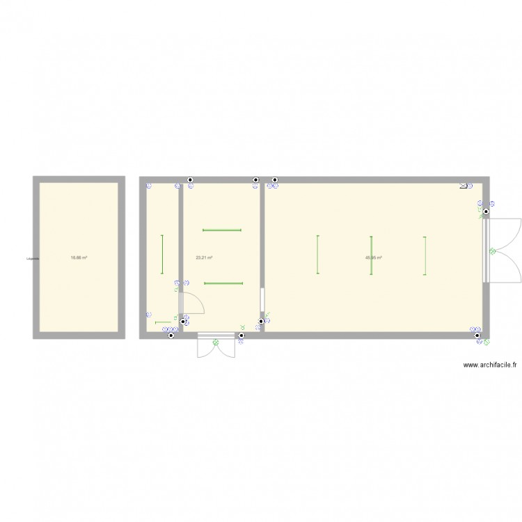 GARAGE MAISON. Plan de 3 pièces et 86 m2