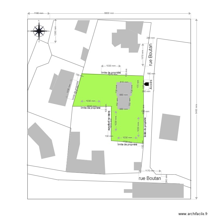 Plan de masse RAMPON. Plan de 0 pièce et 0 m2