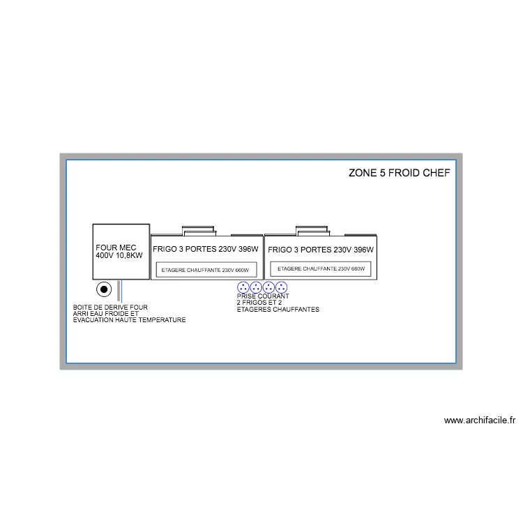 ZONE 5 FROID CHEF. Plan de 
