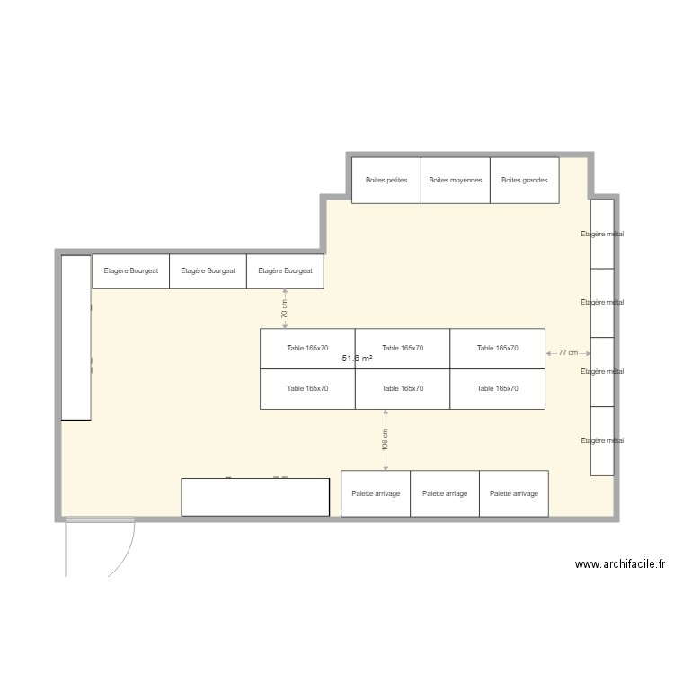 Salle paniers garnis / Truan. Plan de 0 pièce et 0 m2