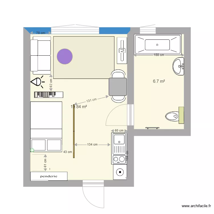 studio riquelme seyne. Plan de 