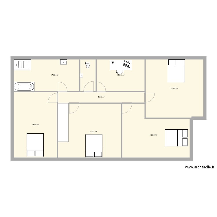 etage. Plan de 0 pièce et 0 m2