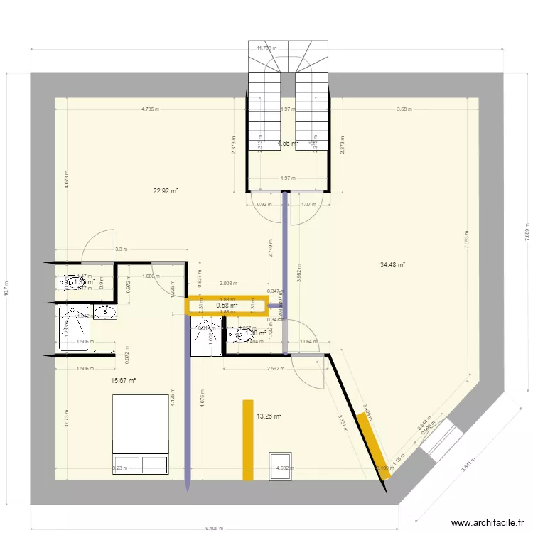 3eme &eacute;tage V02. Plan de 