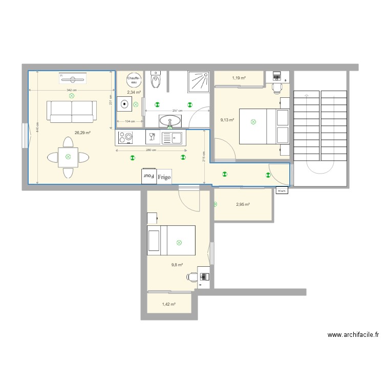 1er étage Boulogne Sol 3. Plan de 0 pièce et 0 m2