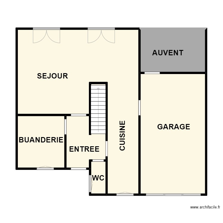 LEMOT RDC. Plan de 6 pièces et 99 m2