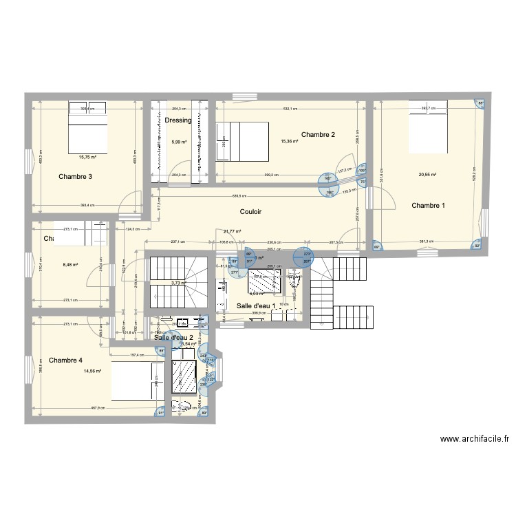 R1 CROSSAC. Plan de 11 pièces et 118 m2