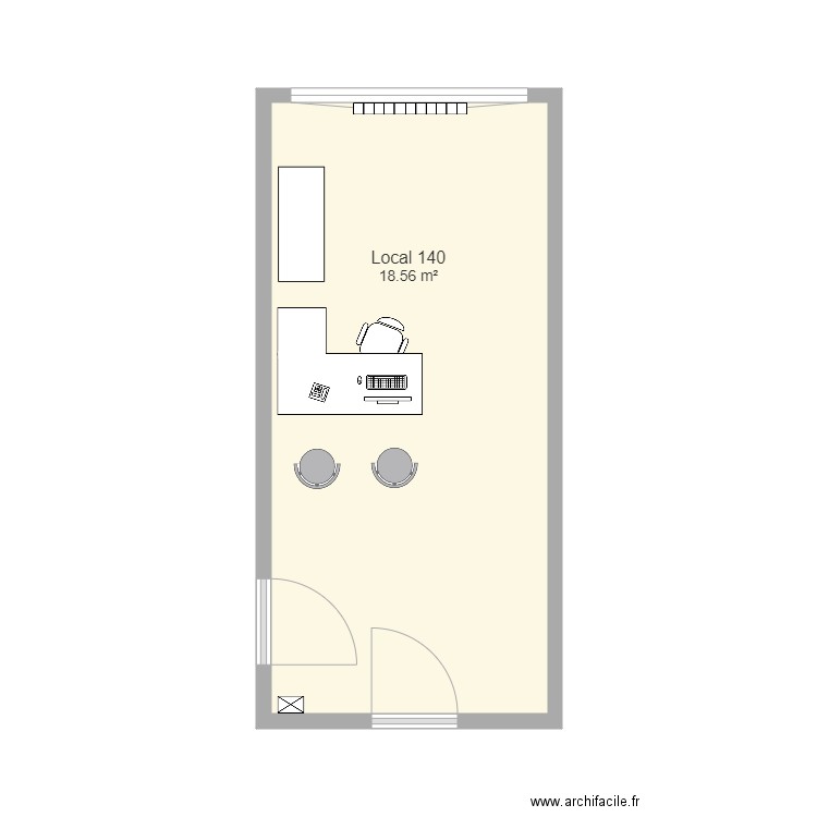 local 140 rdz 6 univ fondation. Plan de 0 pièce et 0 m2