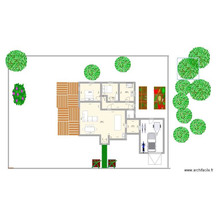 sandrine 2. Plan de 5 pièces et 92 m2