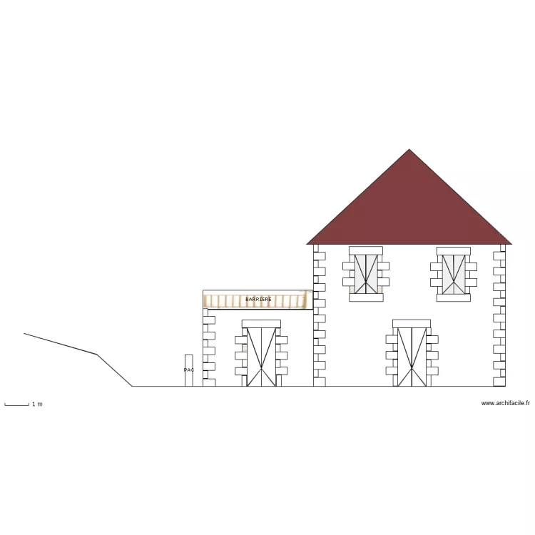 LA ROCHE FACADE SUD APRES TRAVAUX. Plan de 