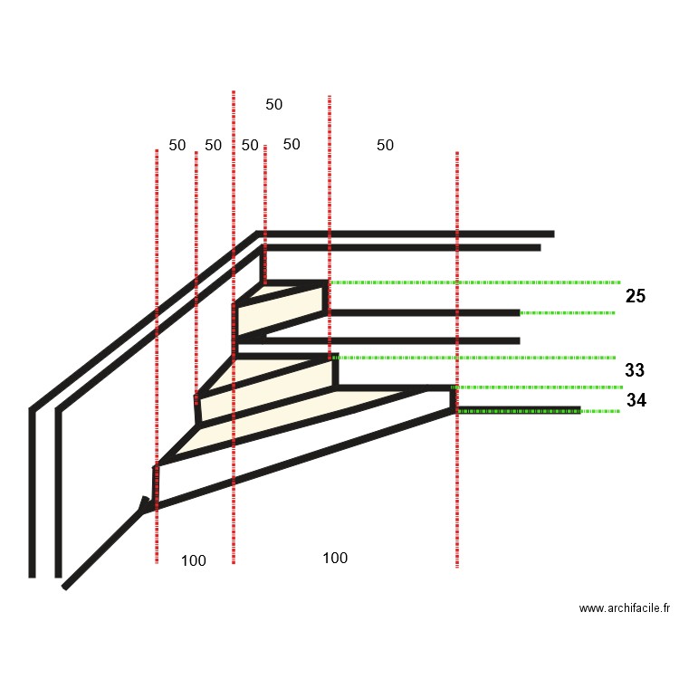 escalier. Plan de 0 pièce et 0 m2