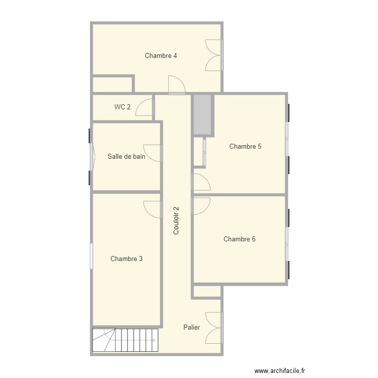 bois martin 1er etage. Plan de 11 pièces et 95 m2