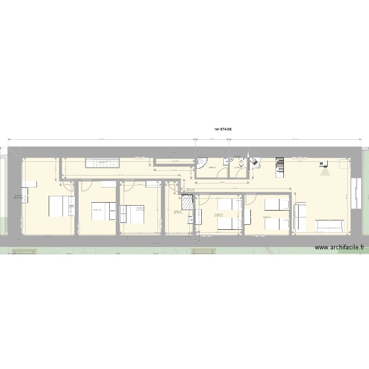 Gros 15260 RDC et 1er 06112022. Plan de 17 pièces et 328 m2