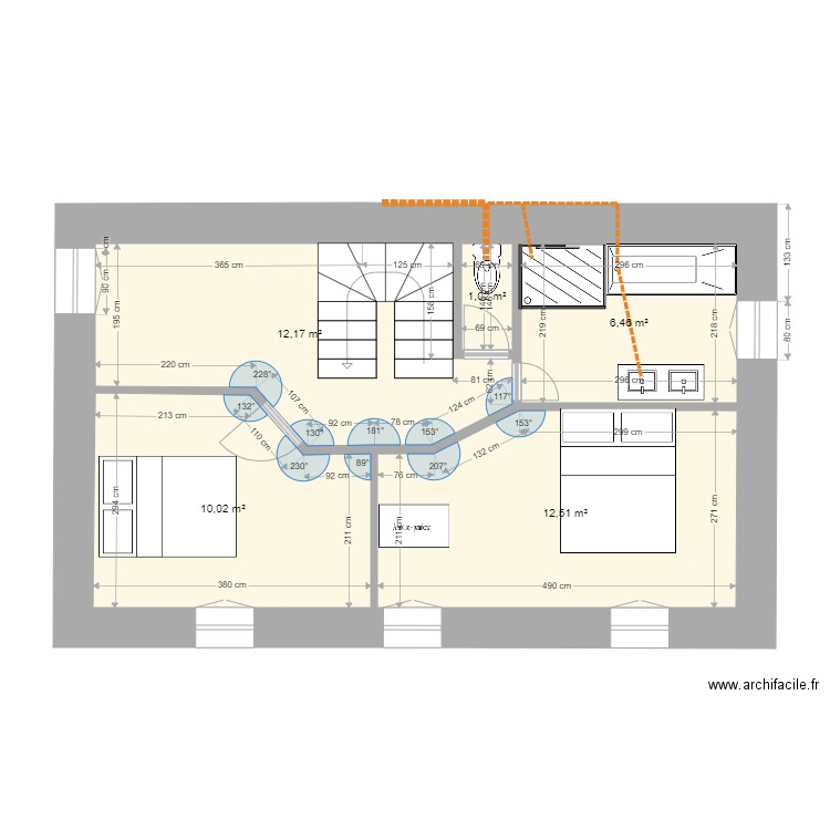 saussey étage projet V3 réseau EU. Plan de 0 pièce et 0 m2