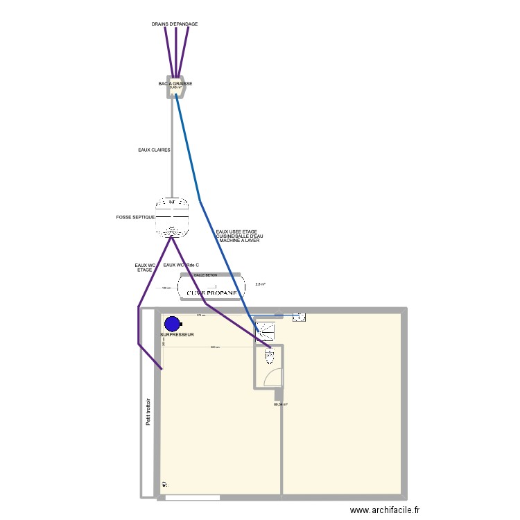 LA BOUISSIERE Plan de récolement. Plan de 0 pièce et 0 m2