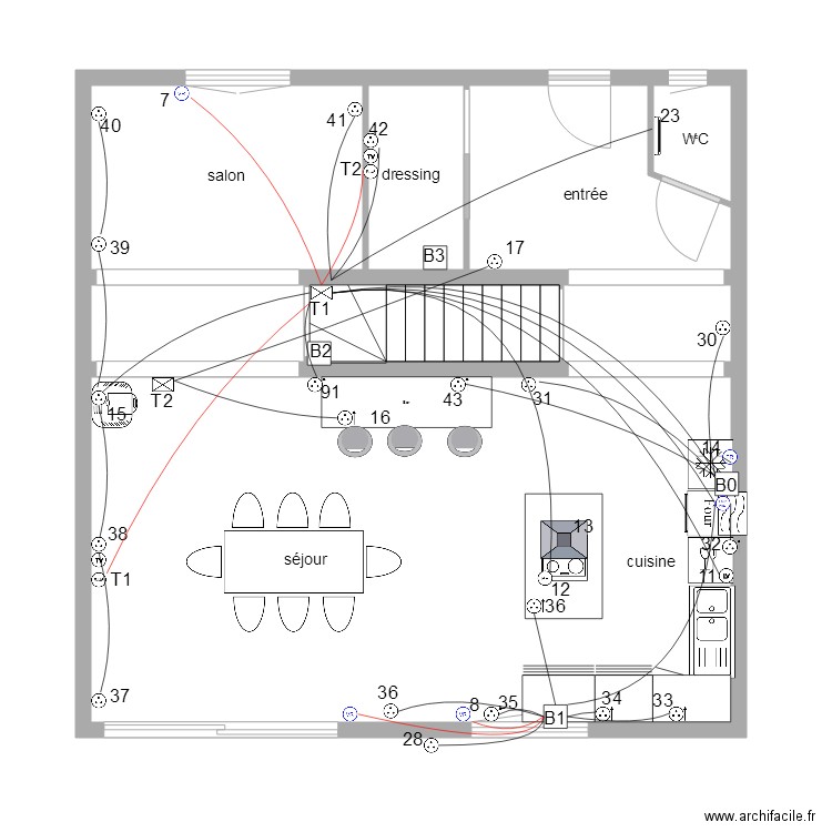 franck RdC Prise de courant. Plan de 0 pièce et 0 m2